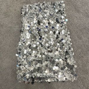 White fox halter sequin dress. Wore once to Taylor swift.
